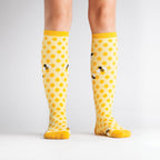 Bee's Knees knee high socks – model front view