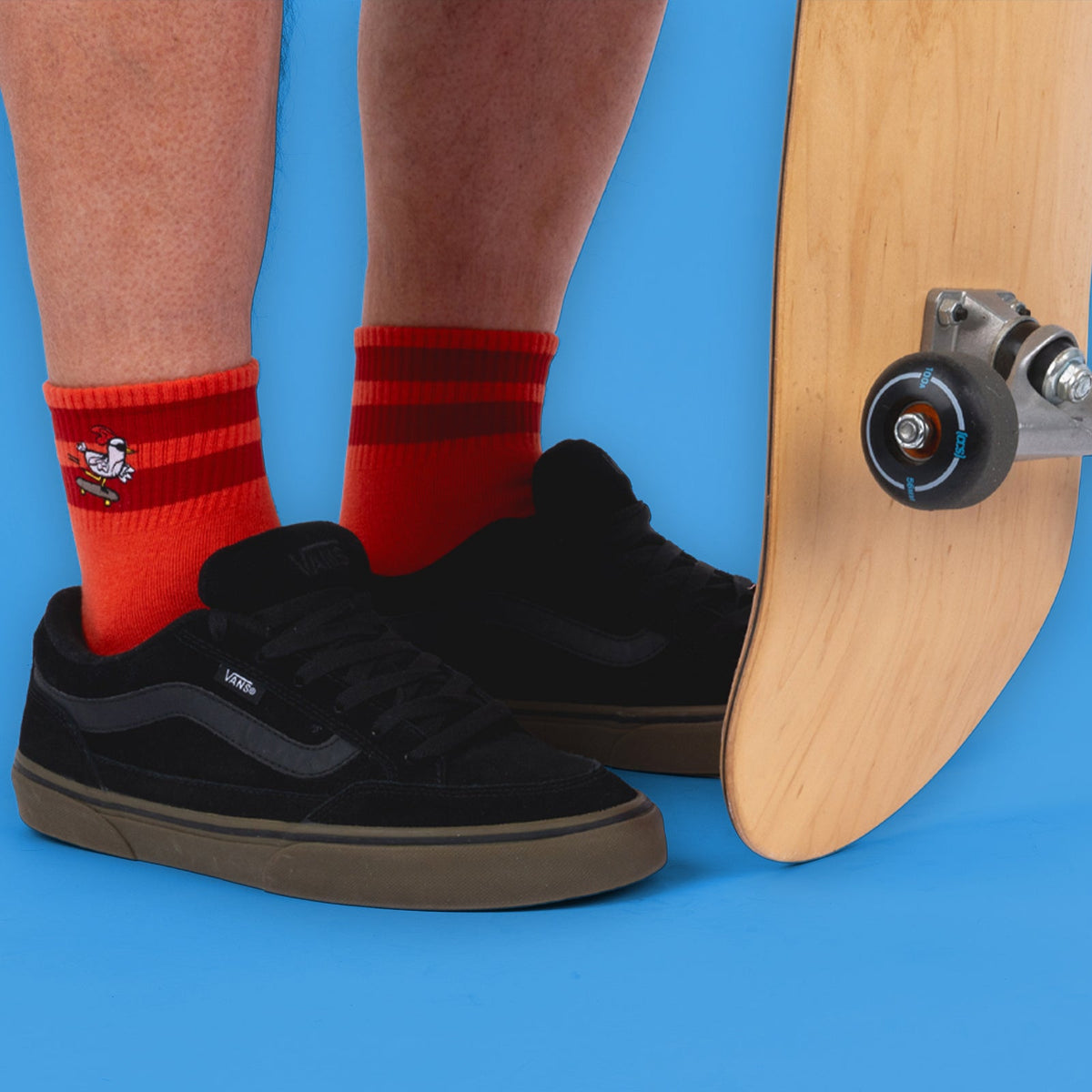 Rad Chicken quarter socks – fun lifestyle shot