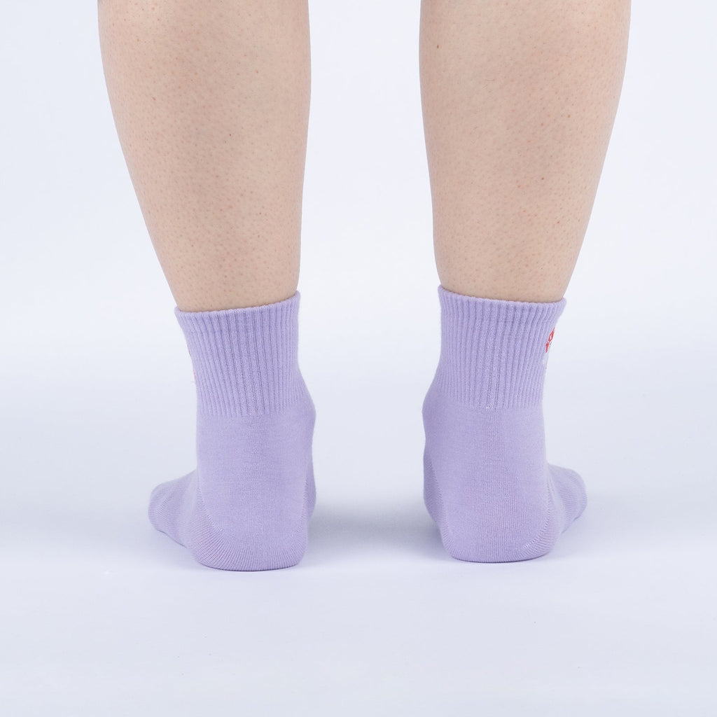 So Mush Shroom quarter socks – model back view