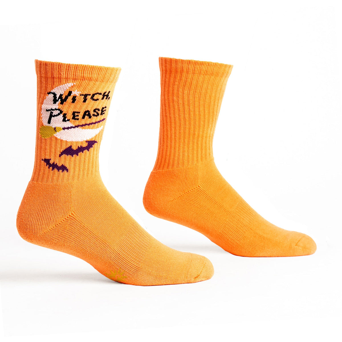 Witch Please ribbed crew socks – leg form display