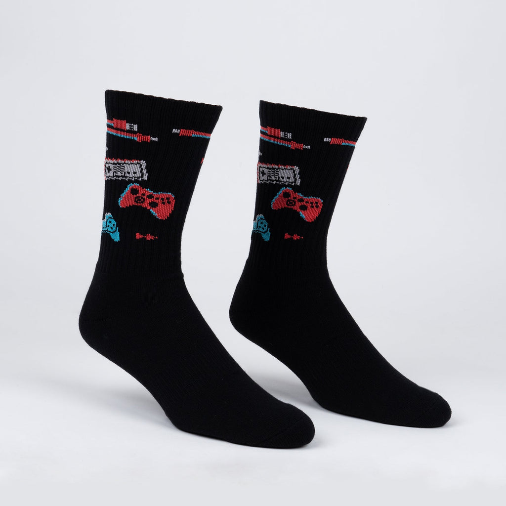 Press Play ribbed crew socks – leg form display