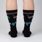 Press Play ribbed crew socks – model back view