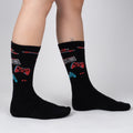 Press Play Ribbed Crew Socks – athletic gaming socks, unisex