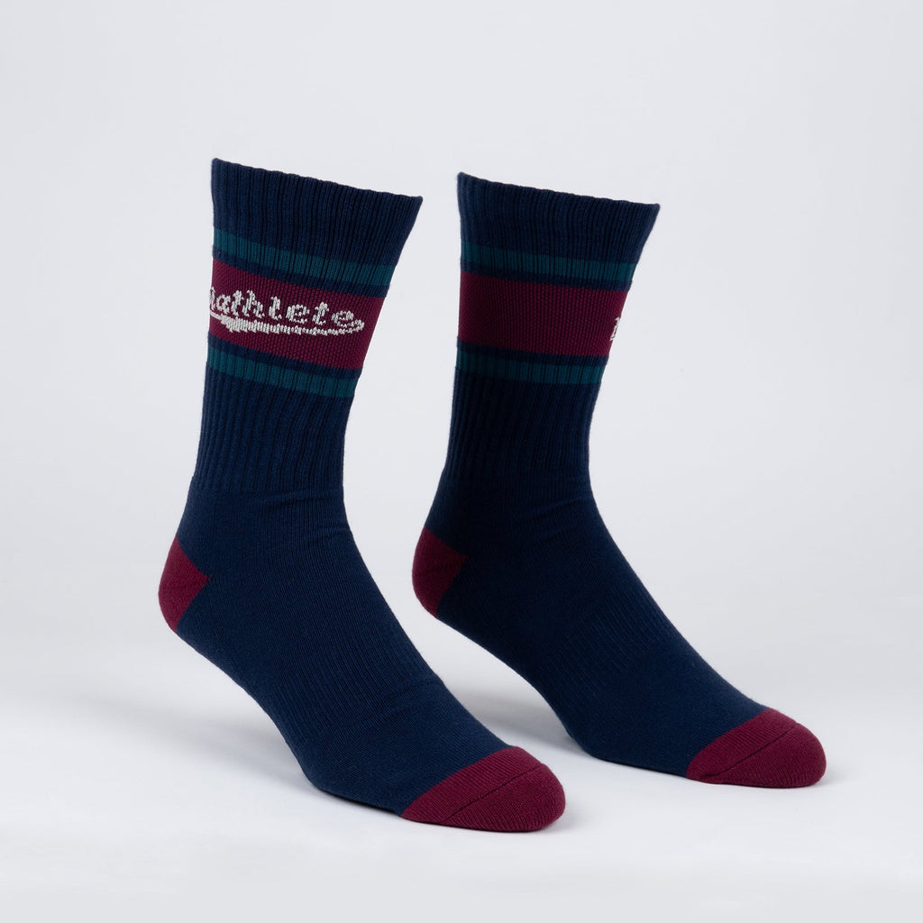 Mathlete ribbed crew socks – leg form display