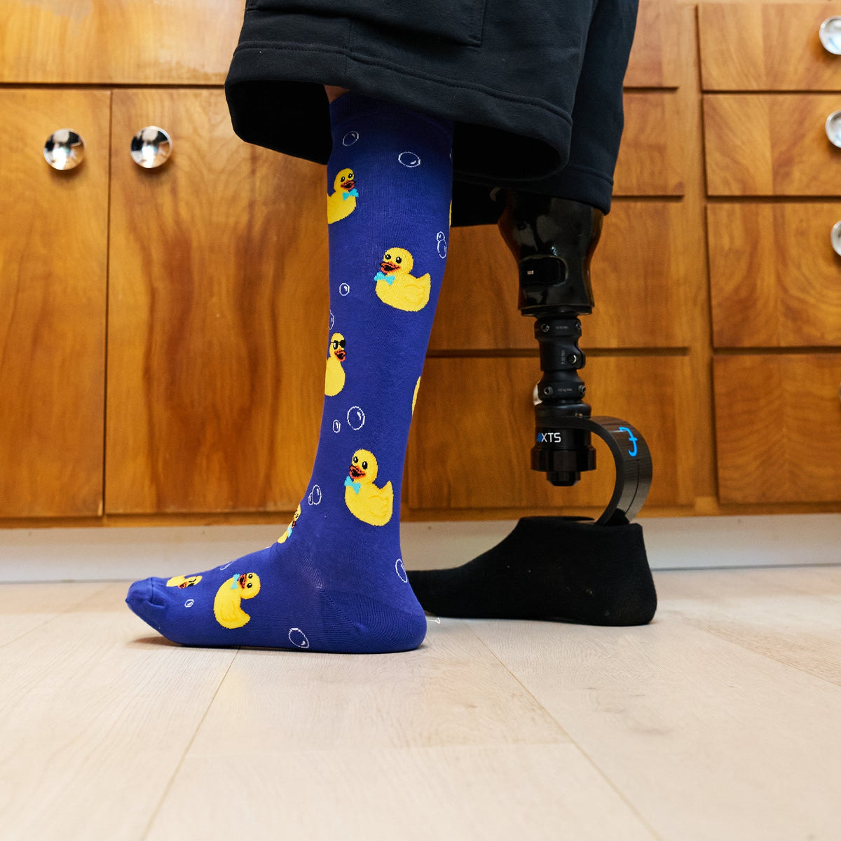 Rubber Duckie knee high socks – lifestyle shot