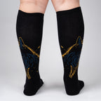Night Cat knee high socks – model back view